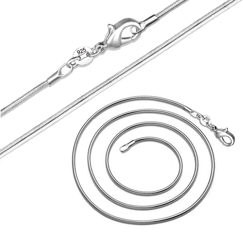 .925 Sterling Silver 1mm Snake Chain (24 Inches)