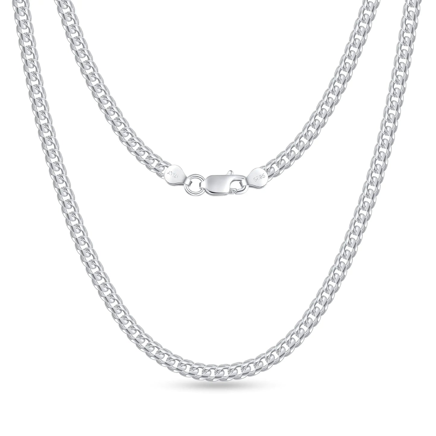 .925 Sterling Silver 3mm Cuban Link Chain (Solid Sterling Silver / 20 inch length / 3mm)