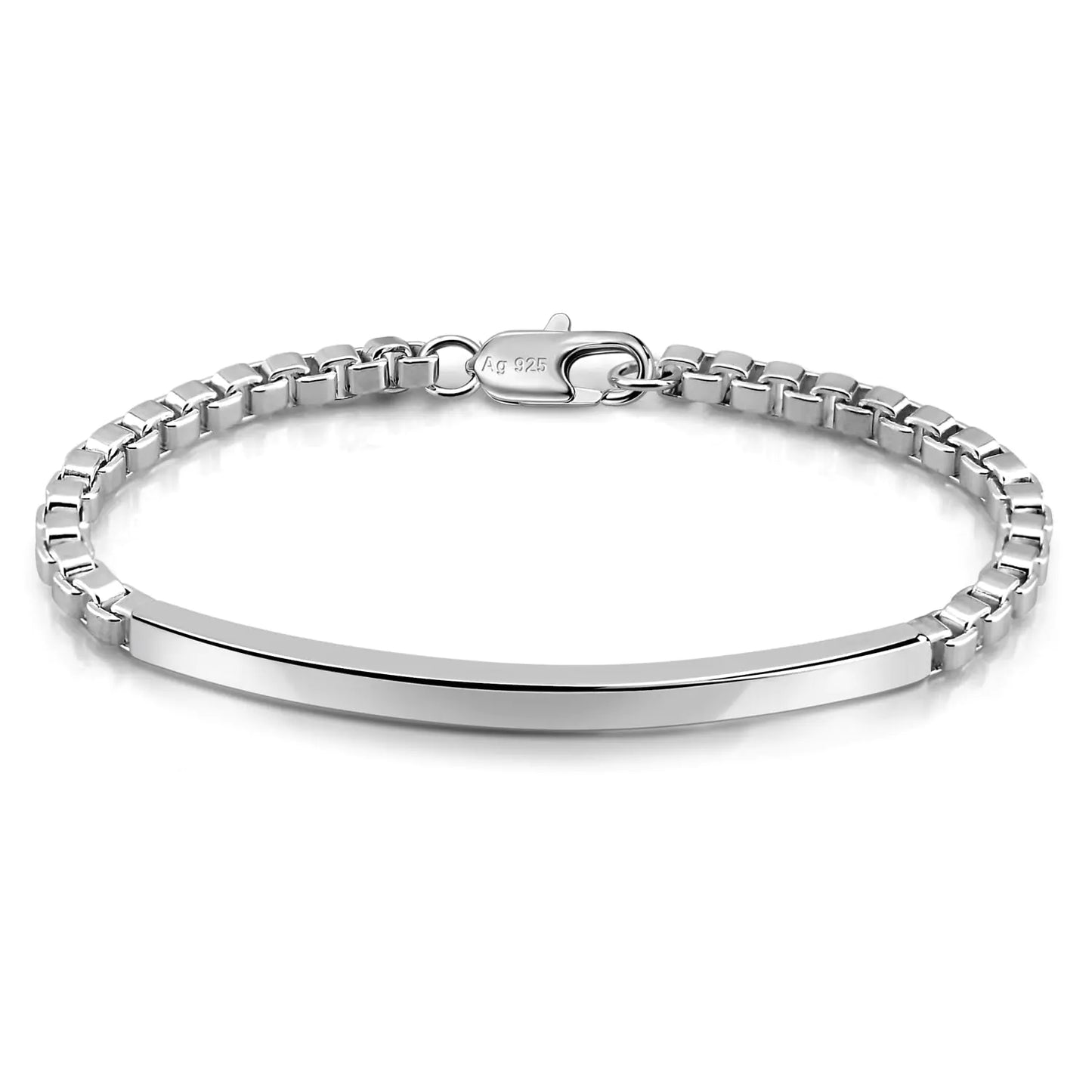 .925 Sterling Silver Rolo Link Bracelet (3mm width / 8 inch length / Solid Sterling Silver)